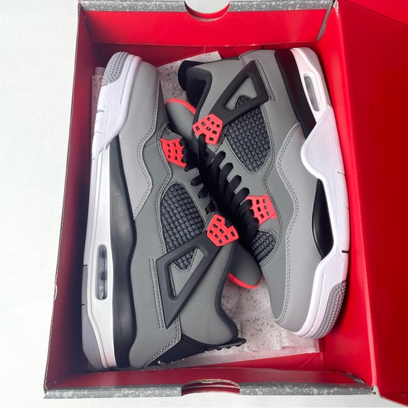 Brand New Retro 4 ‘Infrared’, Men's Sleek Trainers Sneakers - Picture 8 of 8